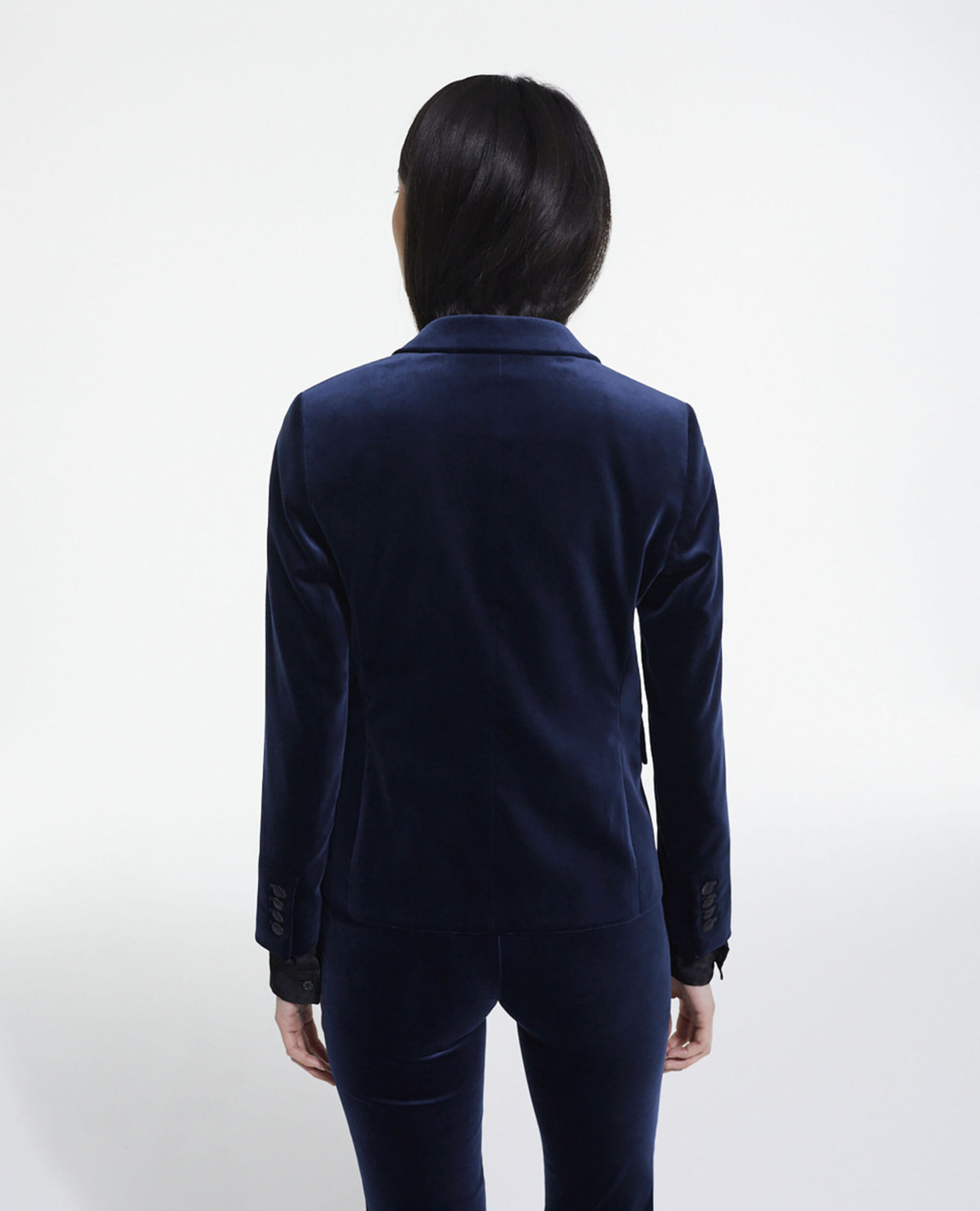 Blue velvet suit jacket The Kooples US