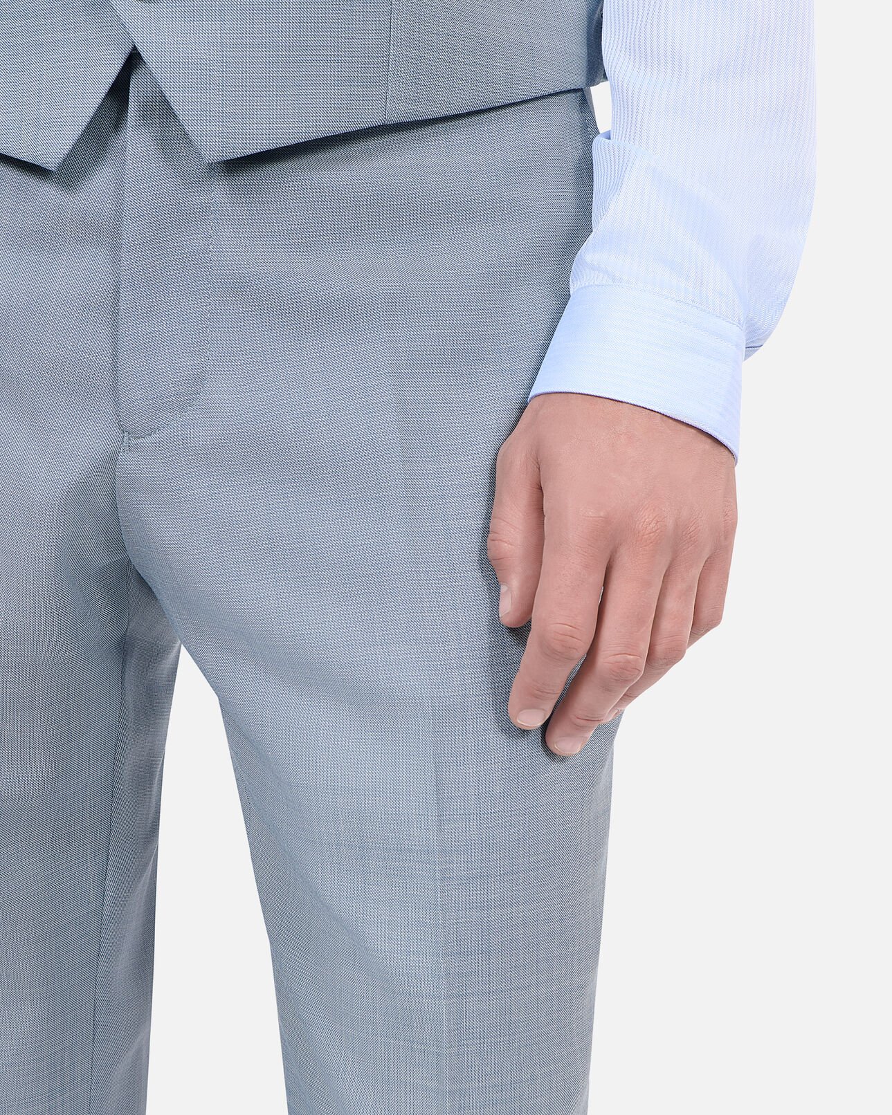 The Kooples HOMBRE BLUE pantalones de traje de lana azul de corte entallado