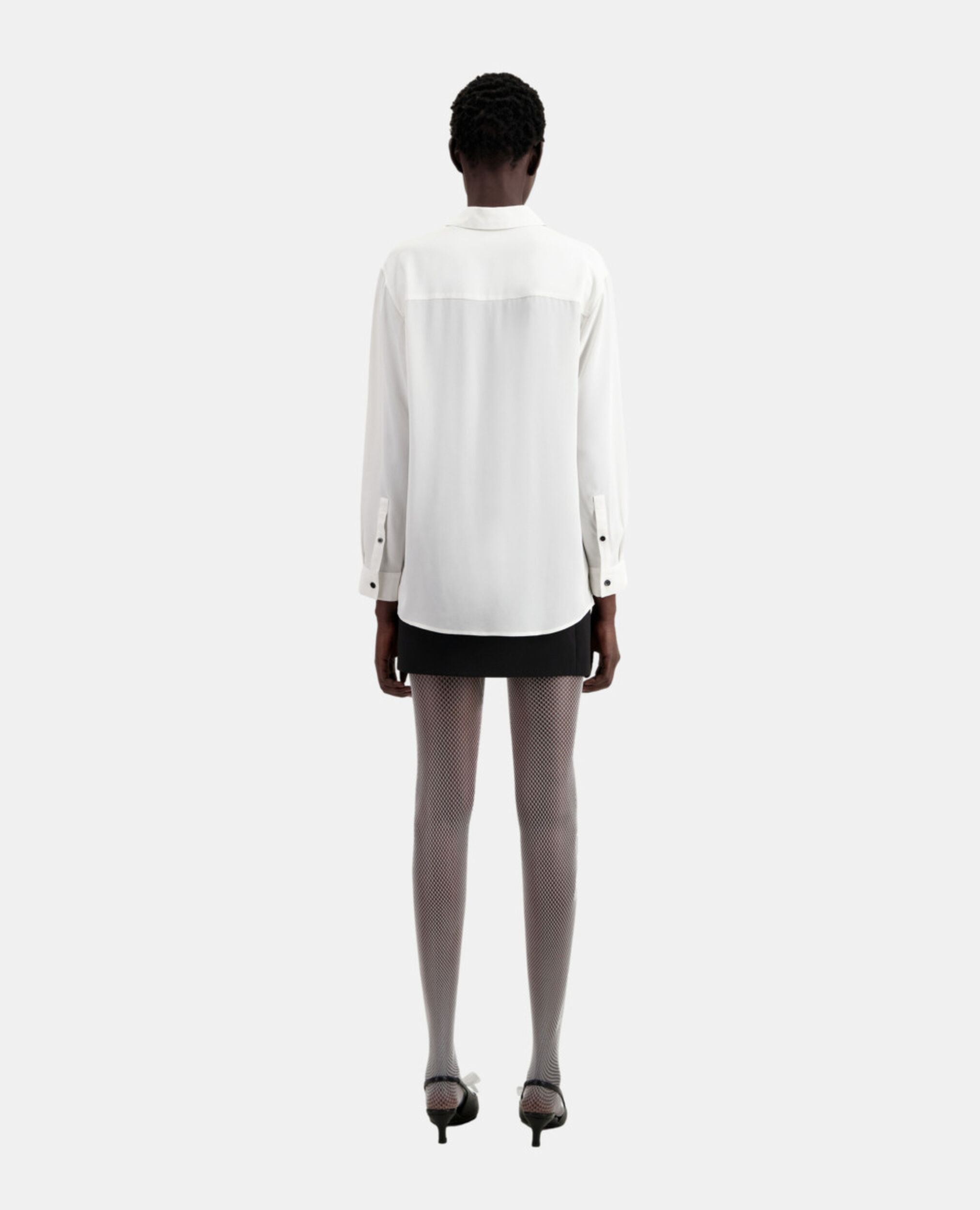 Chemise blanche en soie, ECRU, hi-res image number null