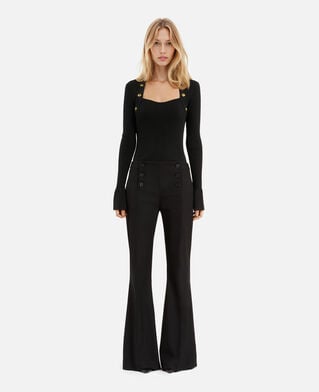 The Kooples DAMEN BLACK rippstrickpullover schwarz