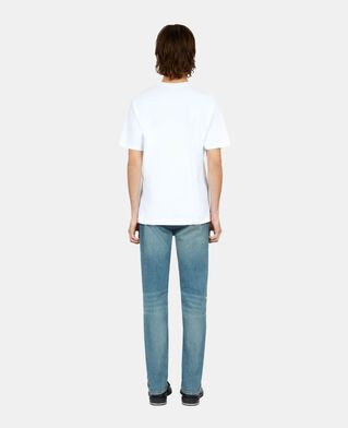 The Kooples H WHITE white t-shirt with palm tree embroidery