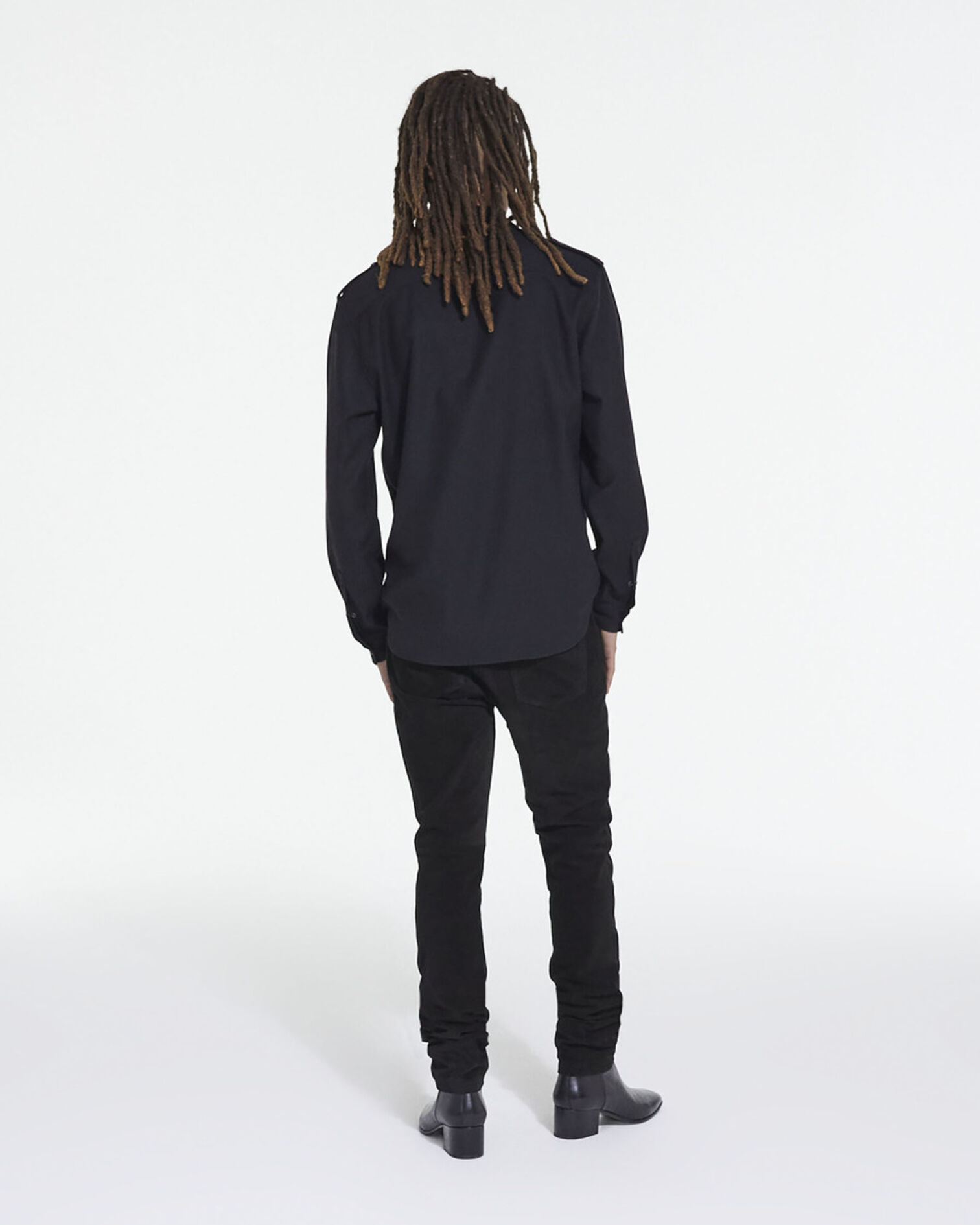 Chemise col classique noire, BLACK, hi-res image number null