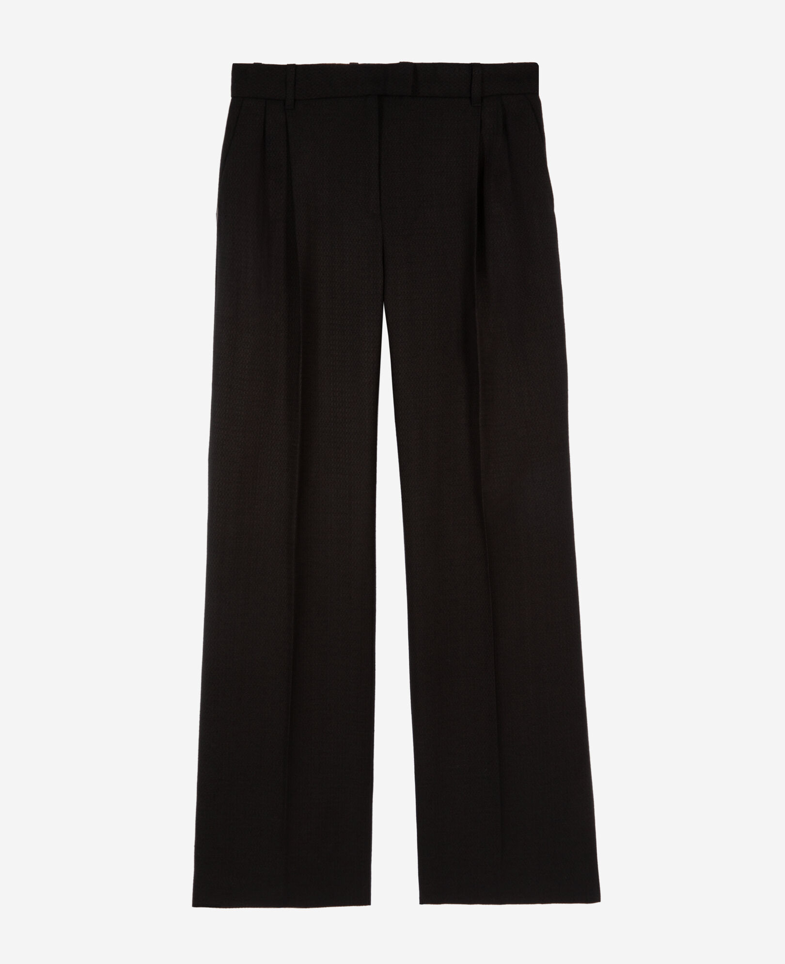 The Kooples DAMEN BLACK weite, schwarze anzughose