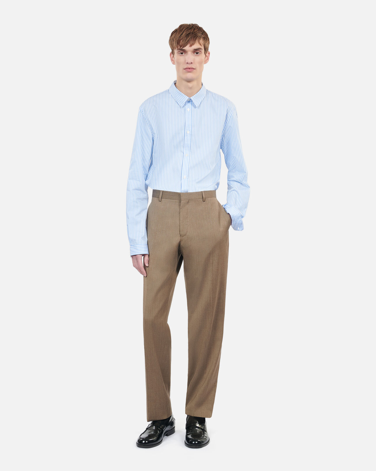 The Kooples MEN BLUE WHITE formal striped shirt