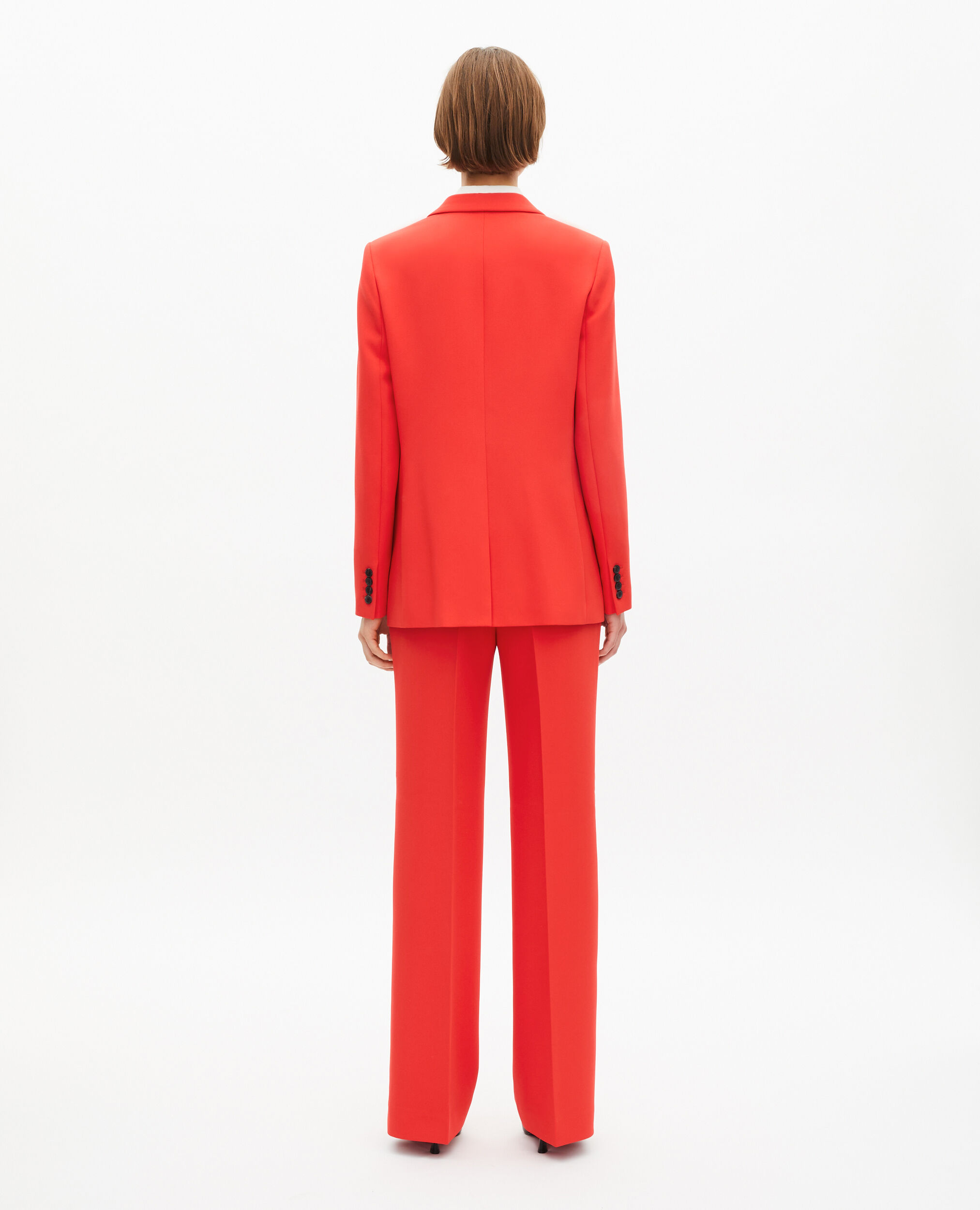 Orange crêpe suit jacket | The Kooples US