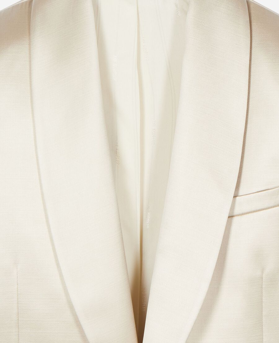 The Kooples MEN CREAM off-white satin tuxedo jacket