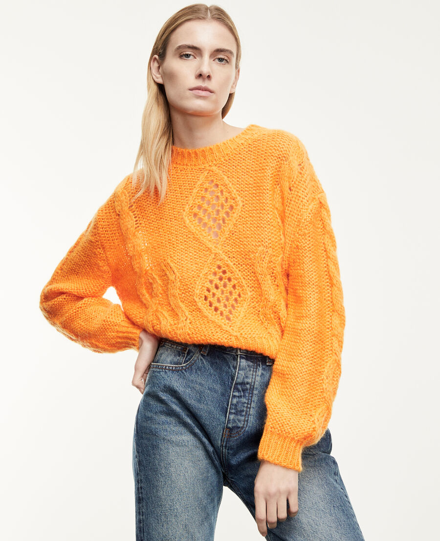 classic orange mohair sweater
