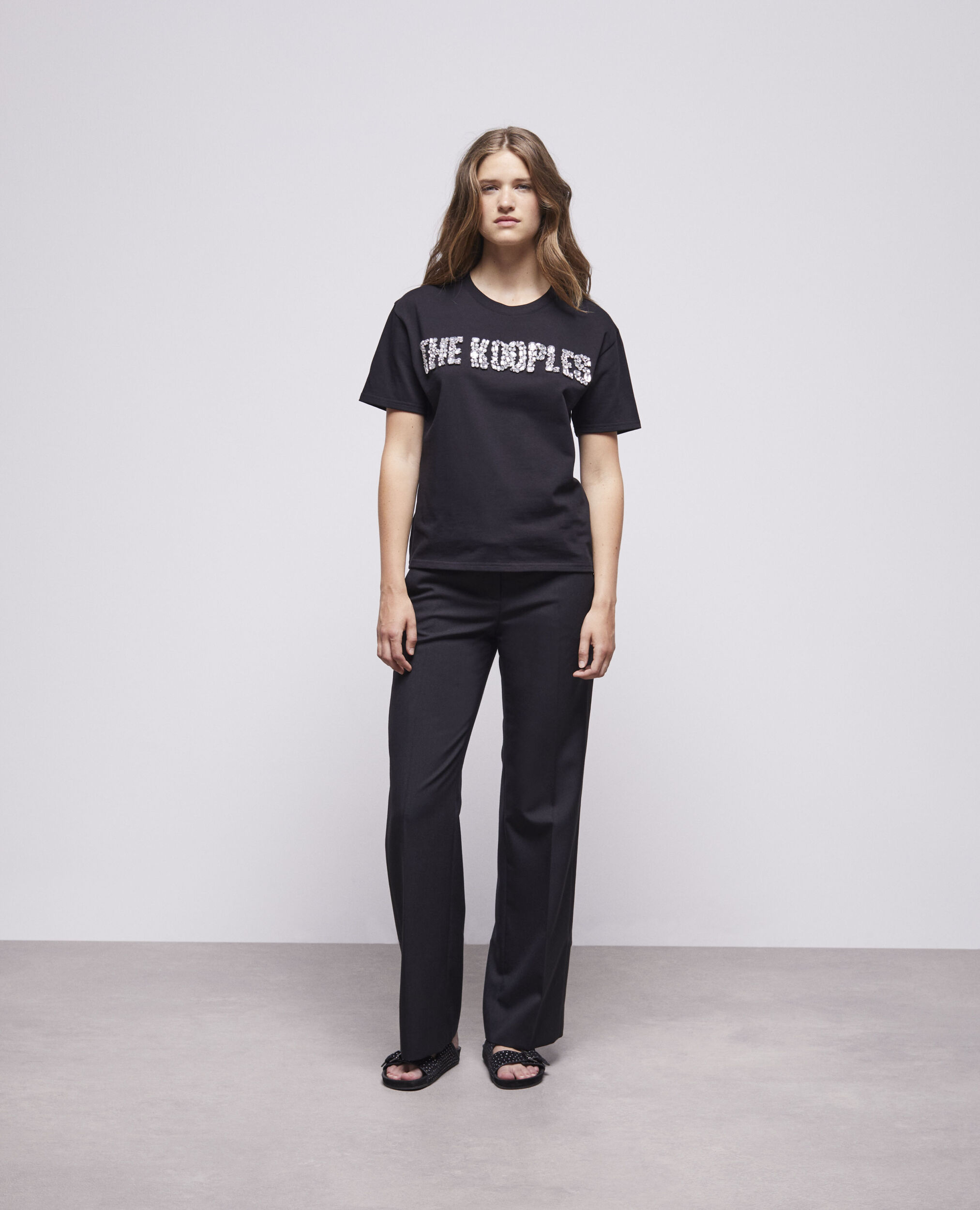 T-Shirt mit The Kooples Logo, BLACK, hi-res image number null