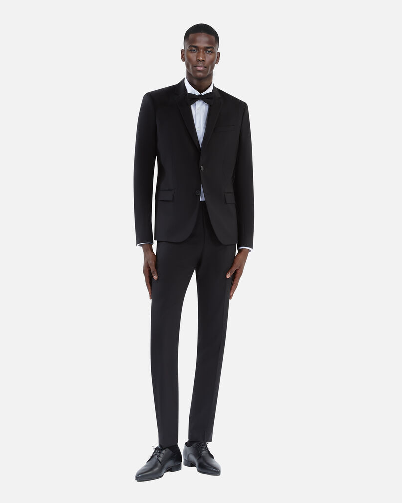 The Kooples HOMME BLACK veste de costume en laine noire coupe tailleur ajustée