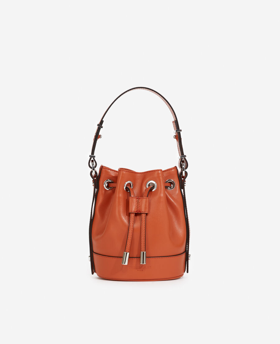 small tina bag in smooth burnt orange leather