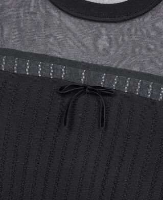 The Kooples FEMME BLACK pull en maille ajour&eacute;e noir