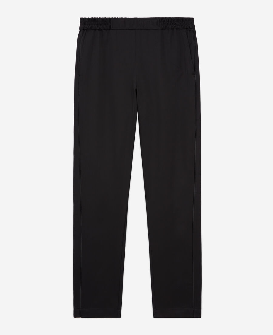 The Kooples DAMEN BLACK schwarze jogginghose aus satin