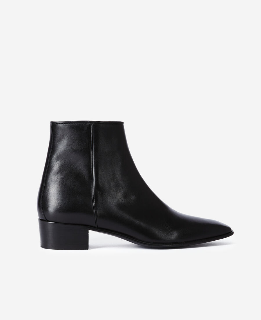 black leather boots