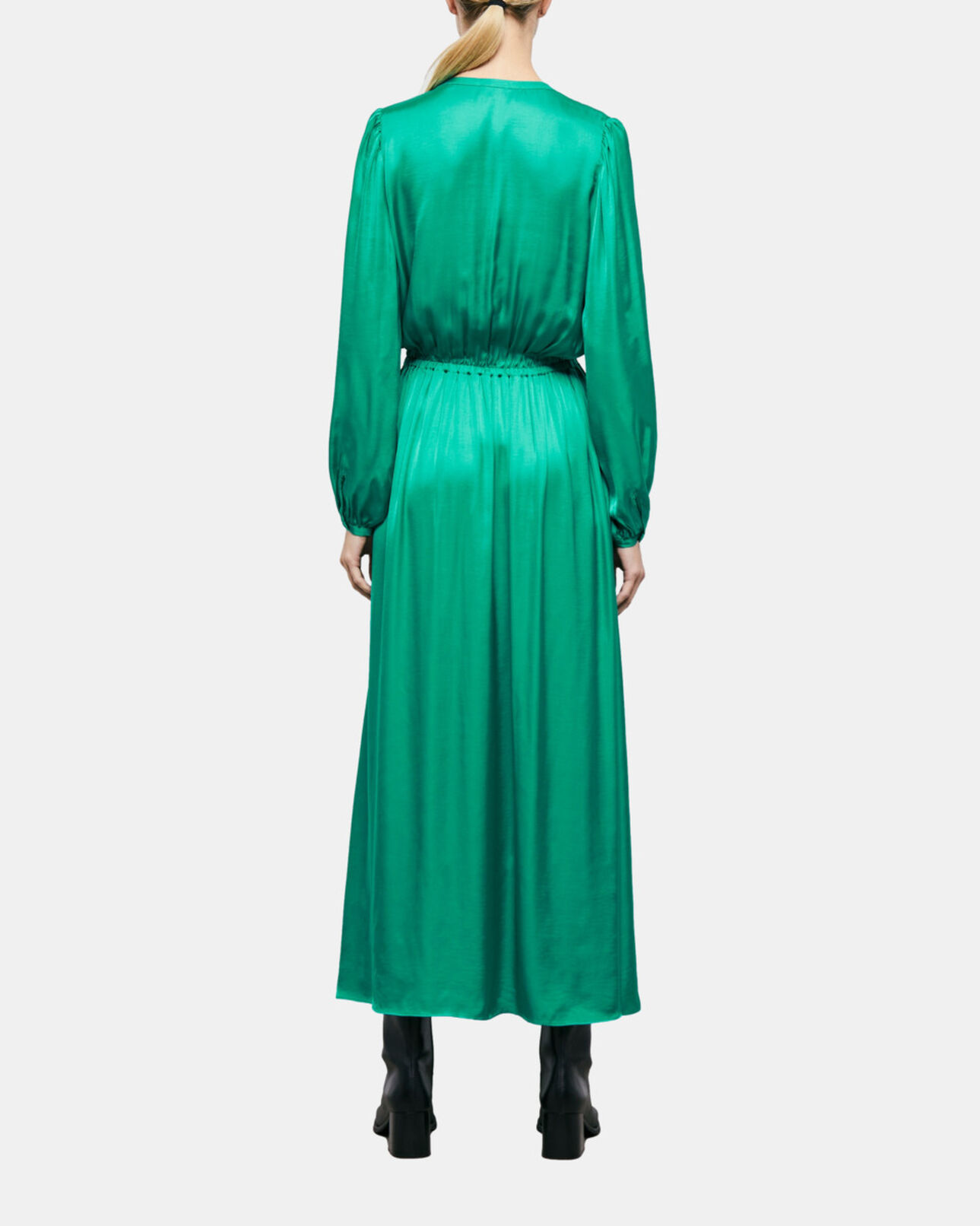 The Kooples FEMME GREEN robe longue verte