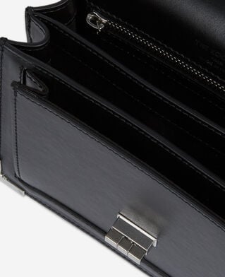 The Kooples WOMEN BLACK BRUT small emily bag in black leather