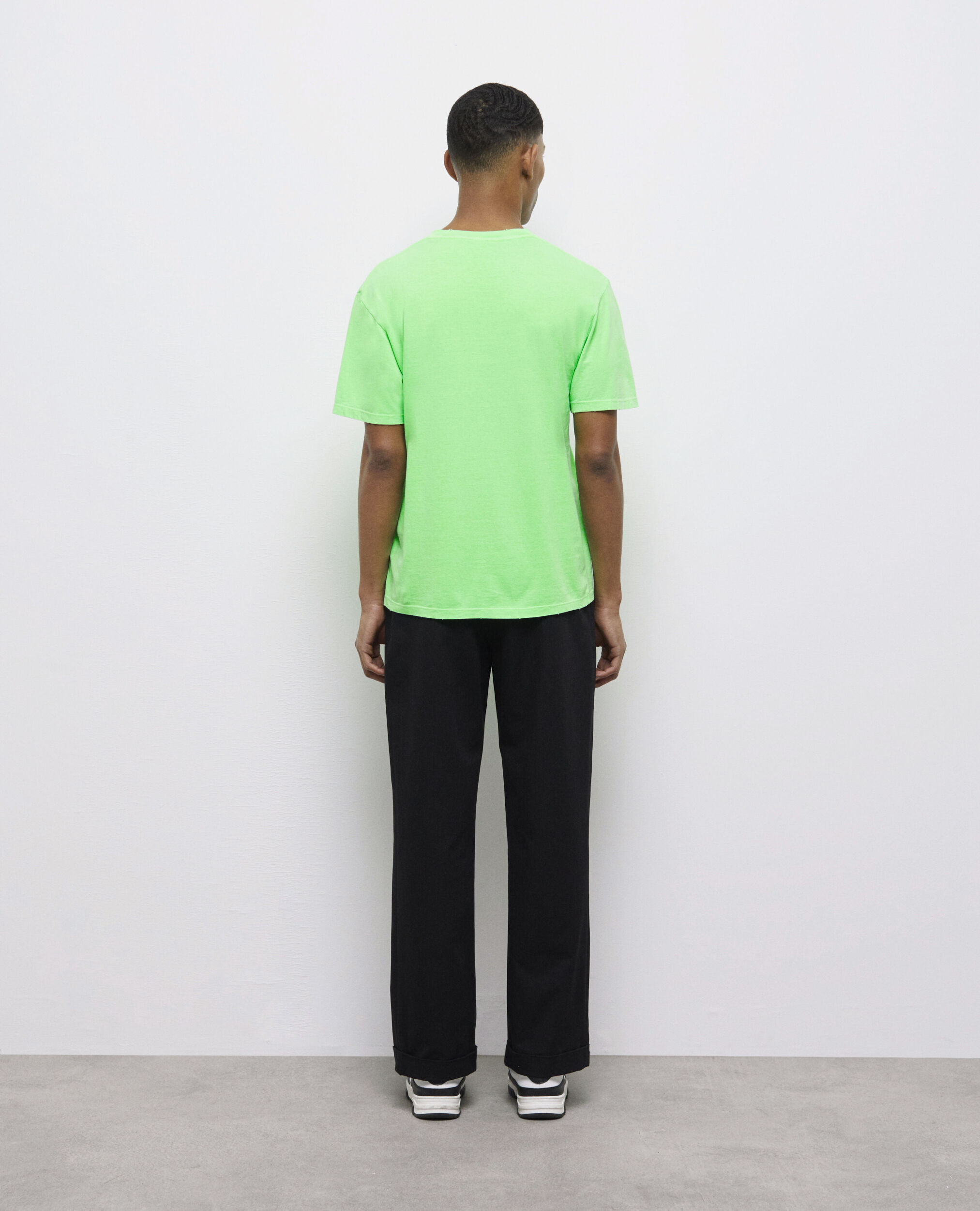 Men's fluorescent green t-shirt with logo, VERT FLUO, hi-res image number null