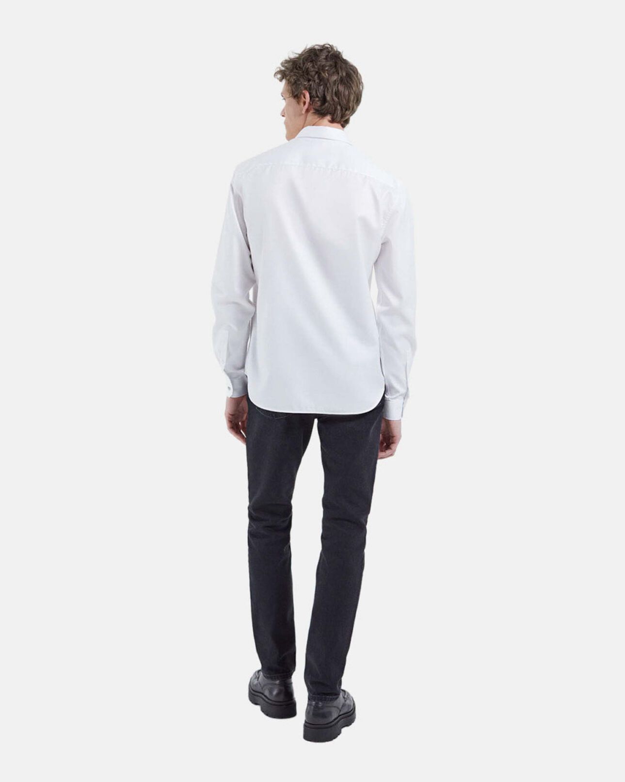 The Kooples MEN WHITE shirt with italian spread collar