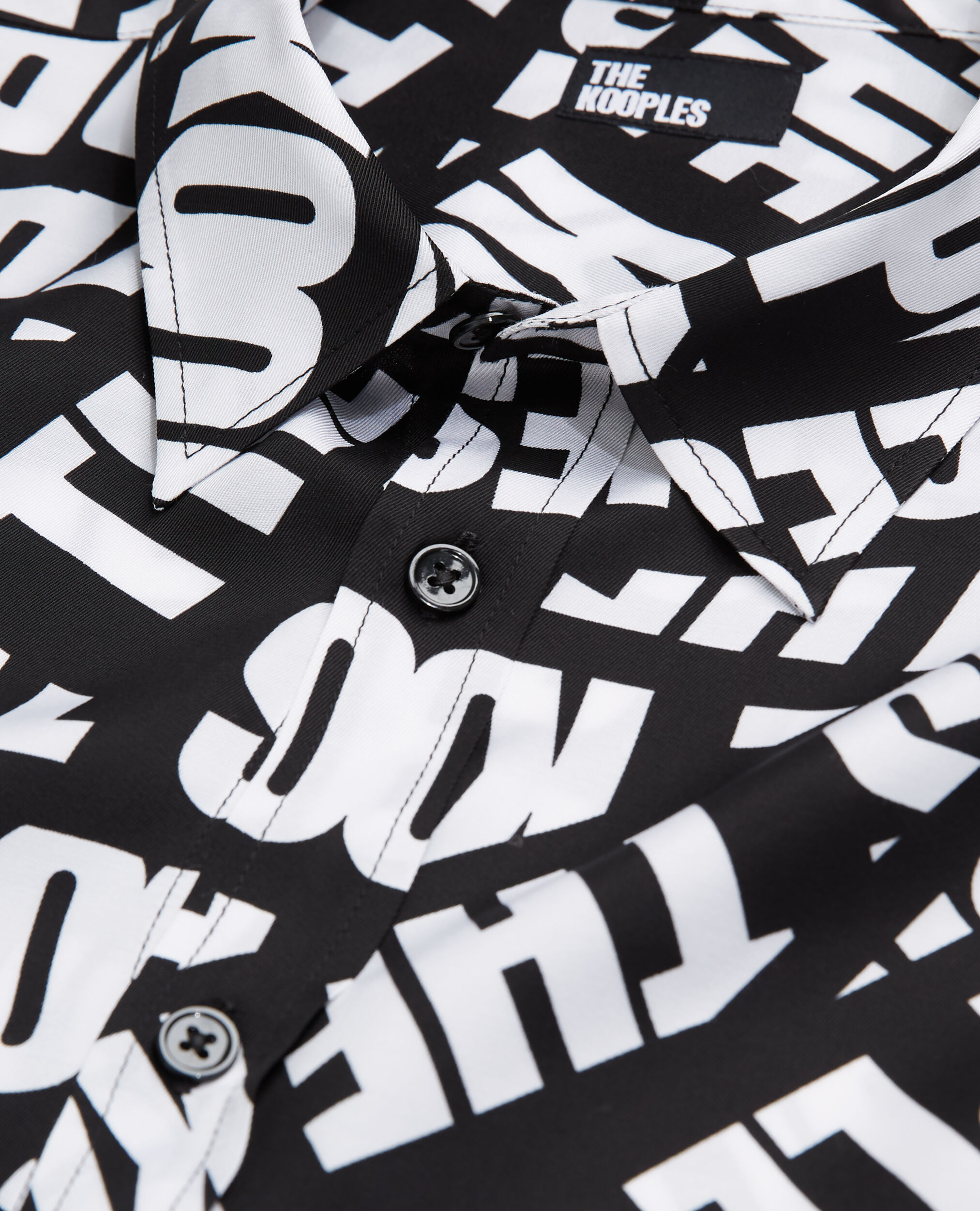 Casual shirt with Tape logo, BLACK WHITE, hi-res image number null