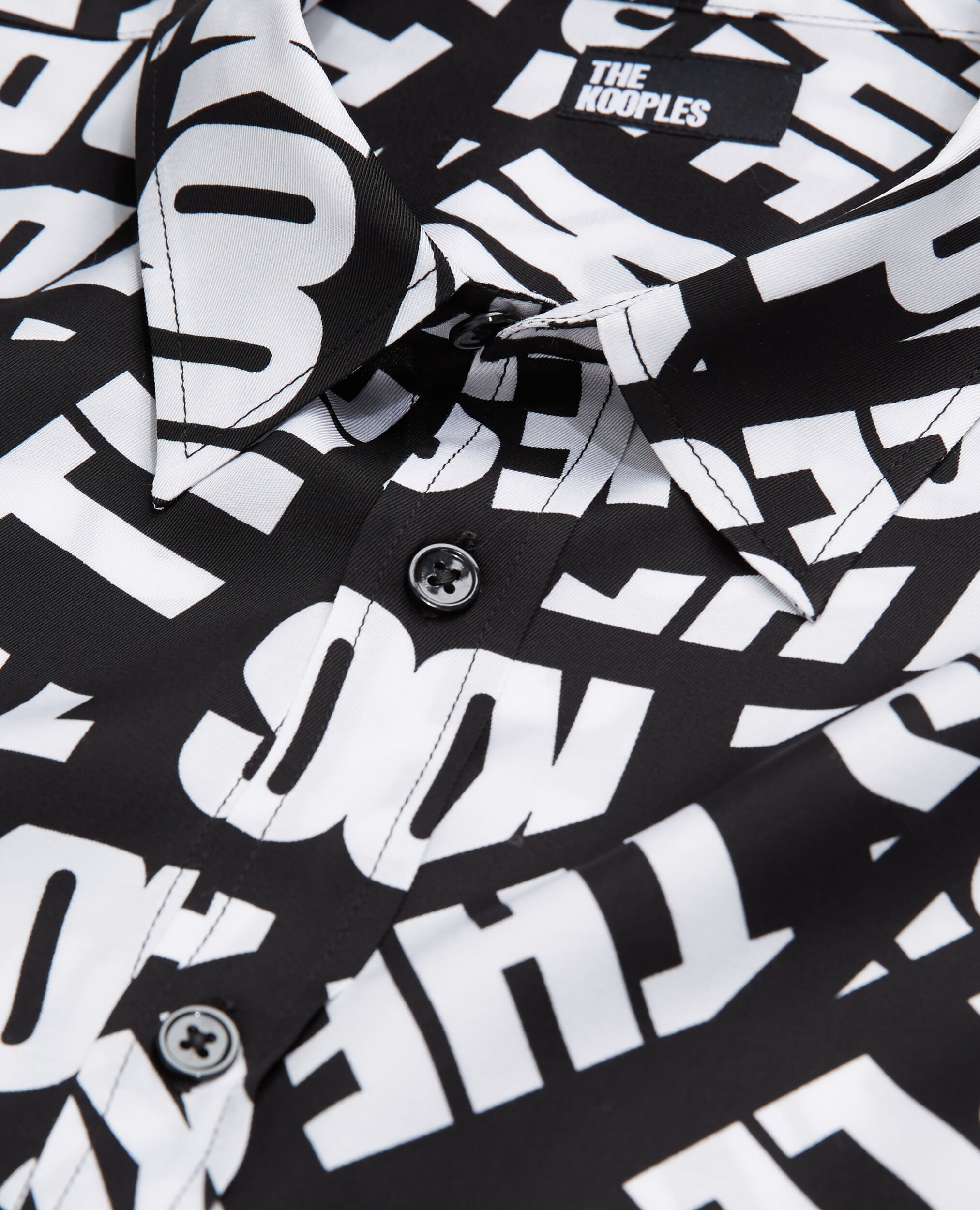 Casual shirt with Tape logo, BLACK WHITE, hi-res image number null