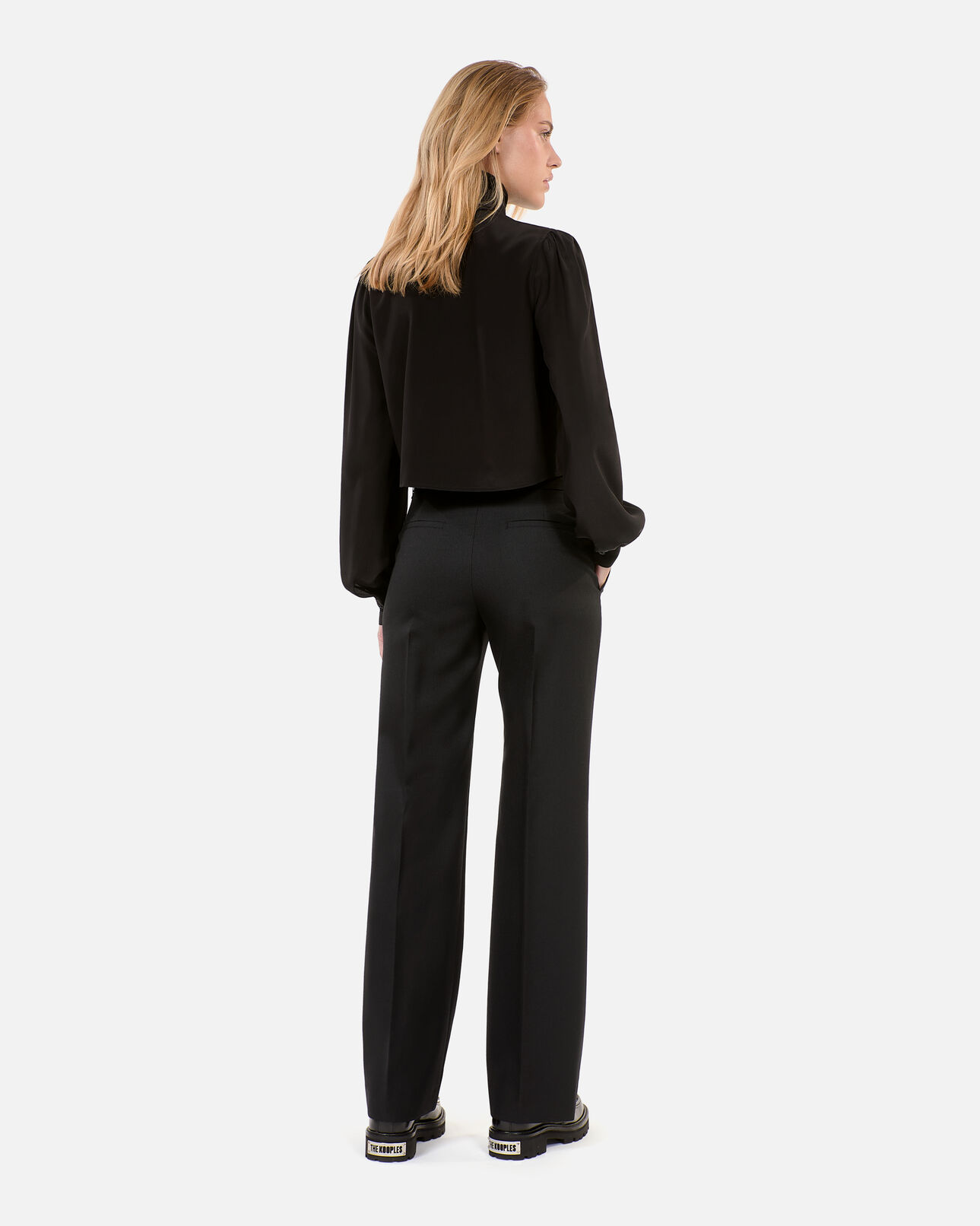 The Kooples FEMME BLACK pantalon droit noir