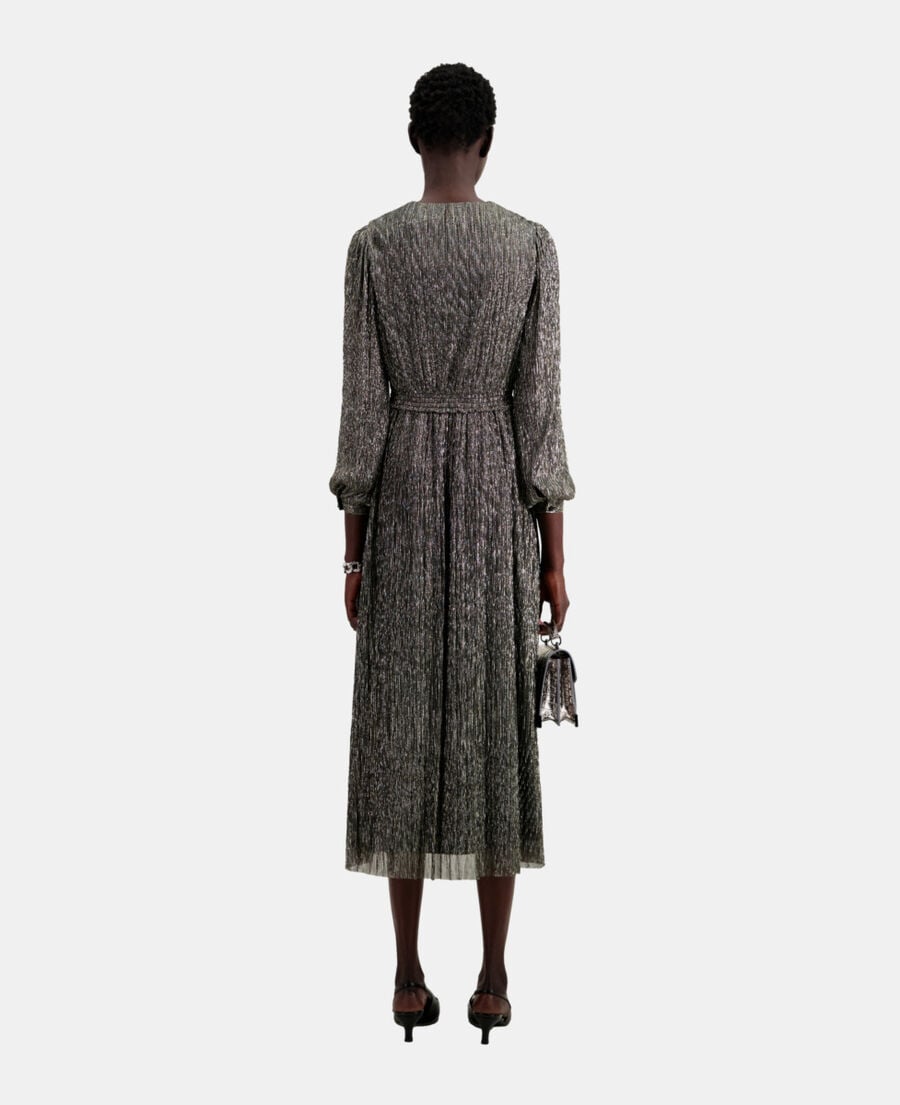 The Kooples MUJER SILVER vestido largo plateado