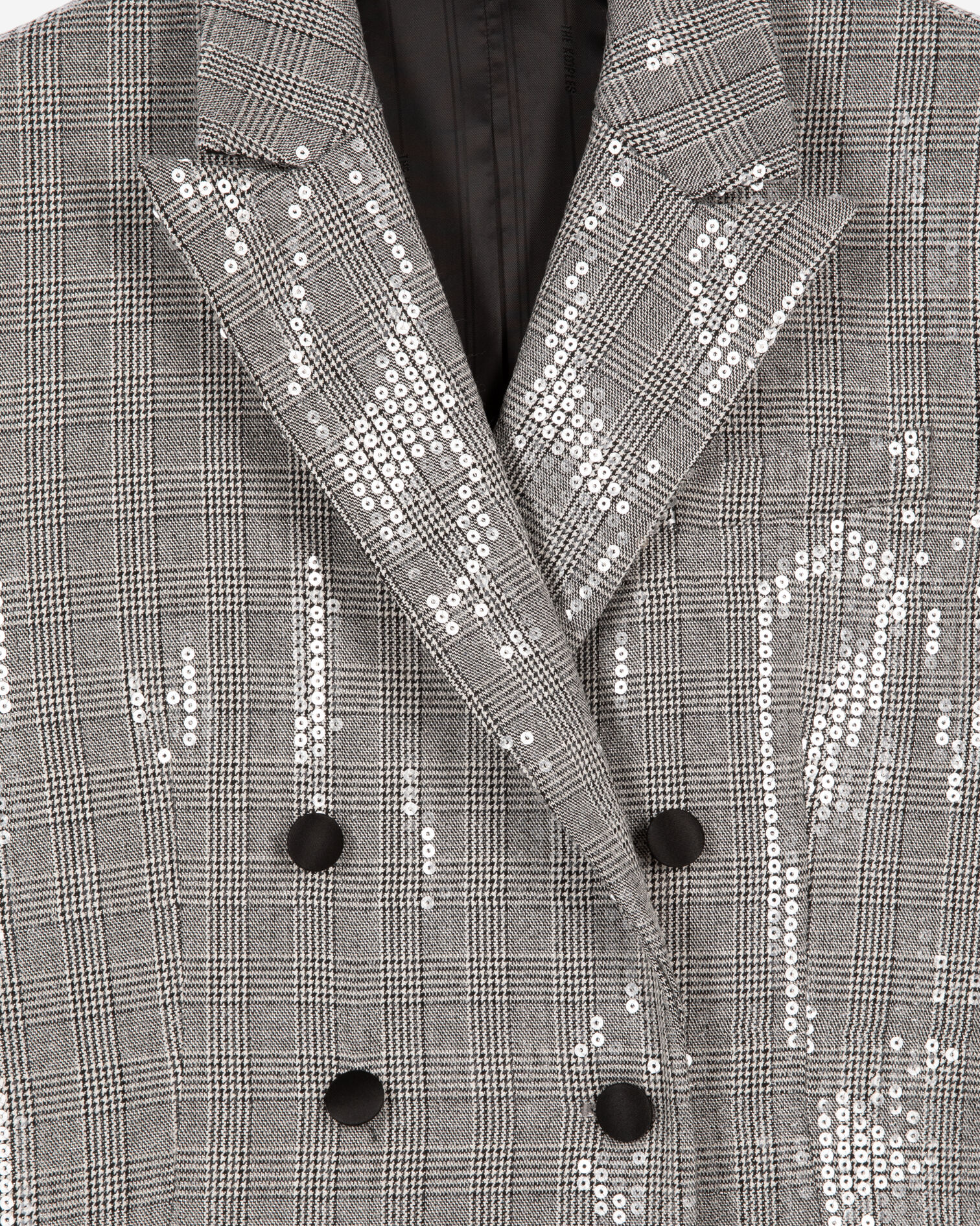 Gray Prince of Wales sequin jacket, GREY, hi-res image number null