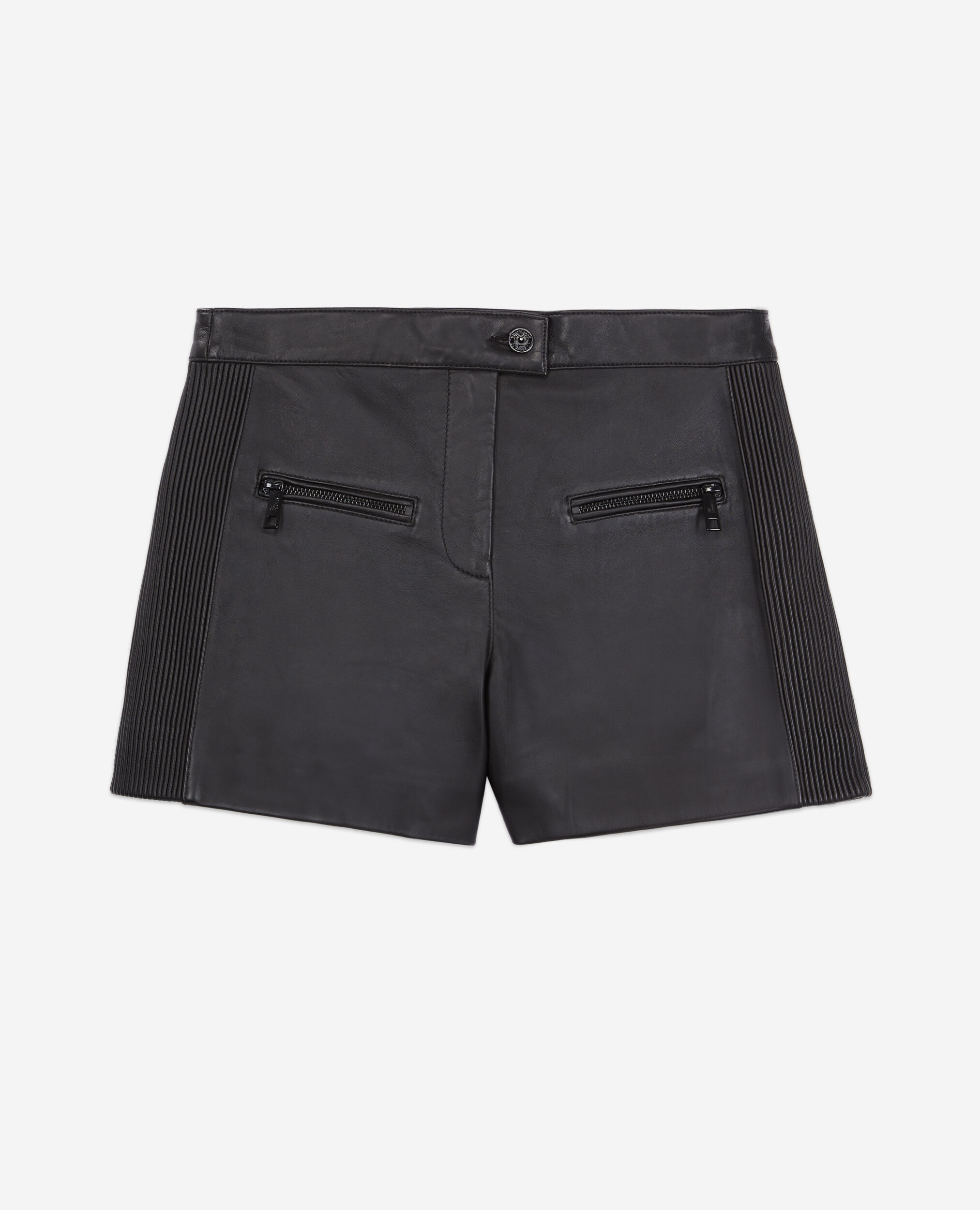 Short en cuir noir avec nervures The Kooples France