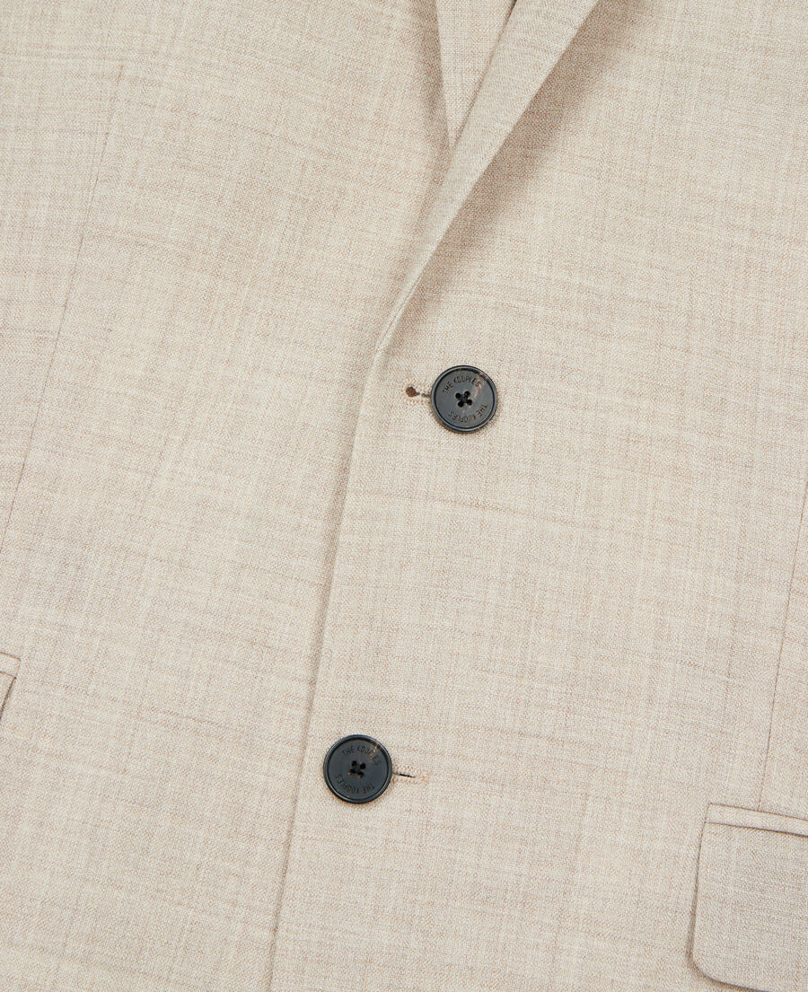 The Kooples H BEIGE beige slim fit wool suit jacket
