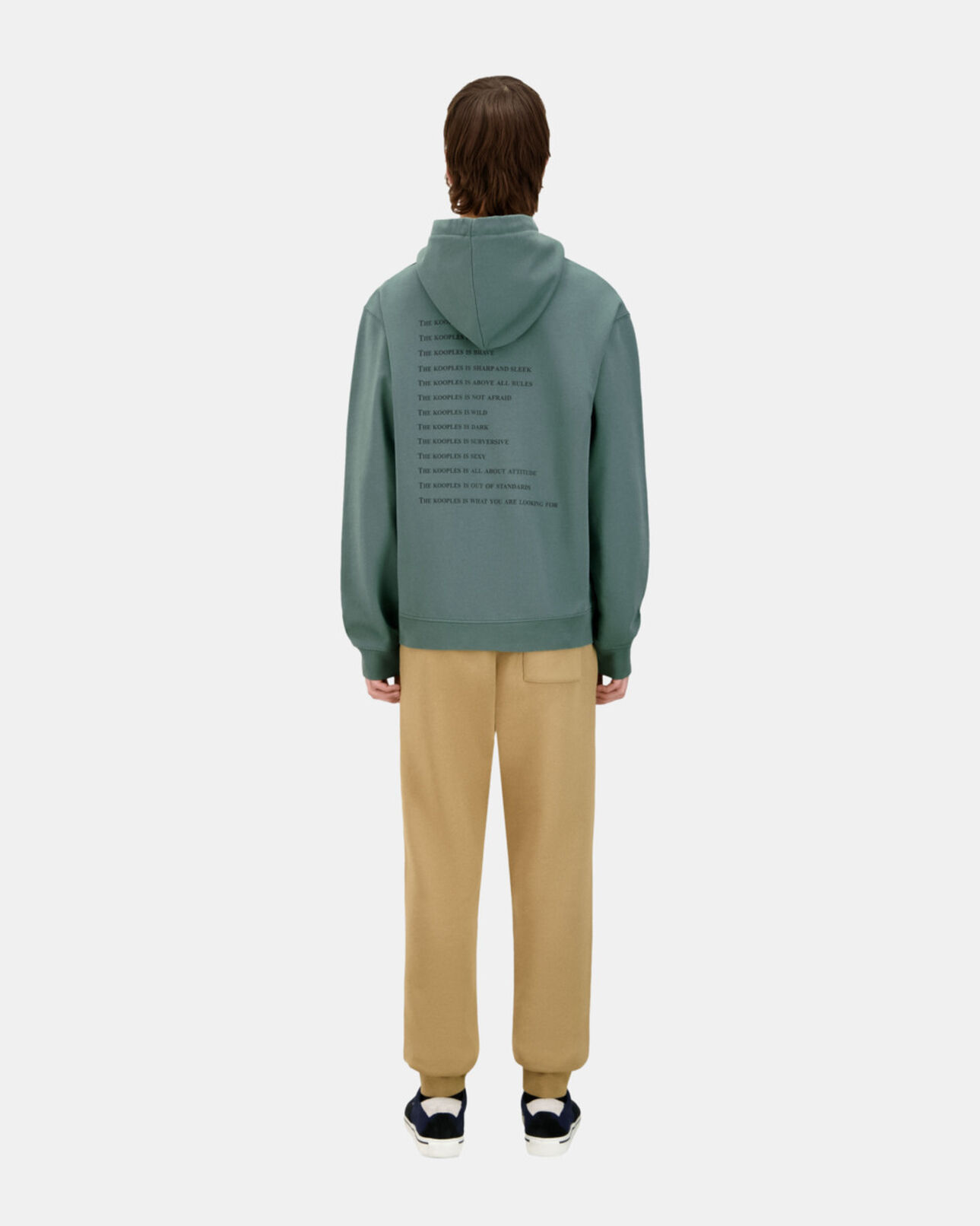 The Kooples HOMME FOREST sweatshirt à capuche what is vert
