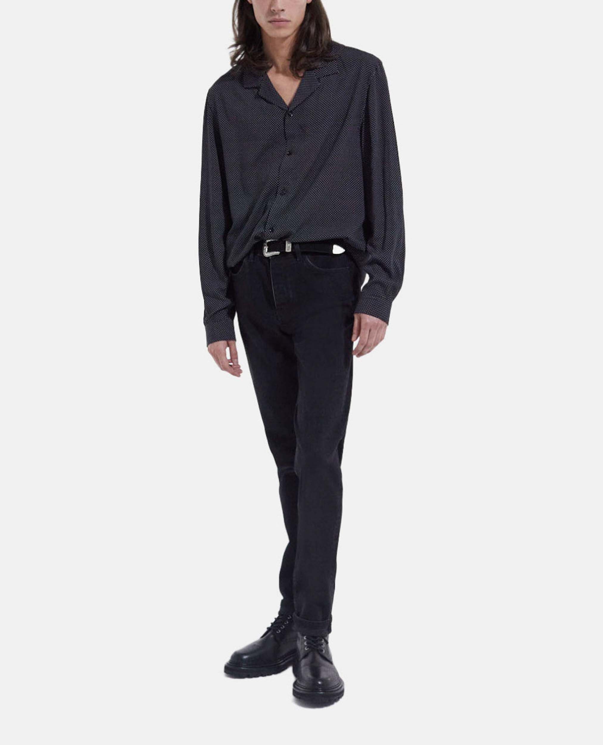 Slim fit black jeans with five pockets The Kooples Canada