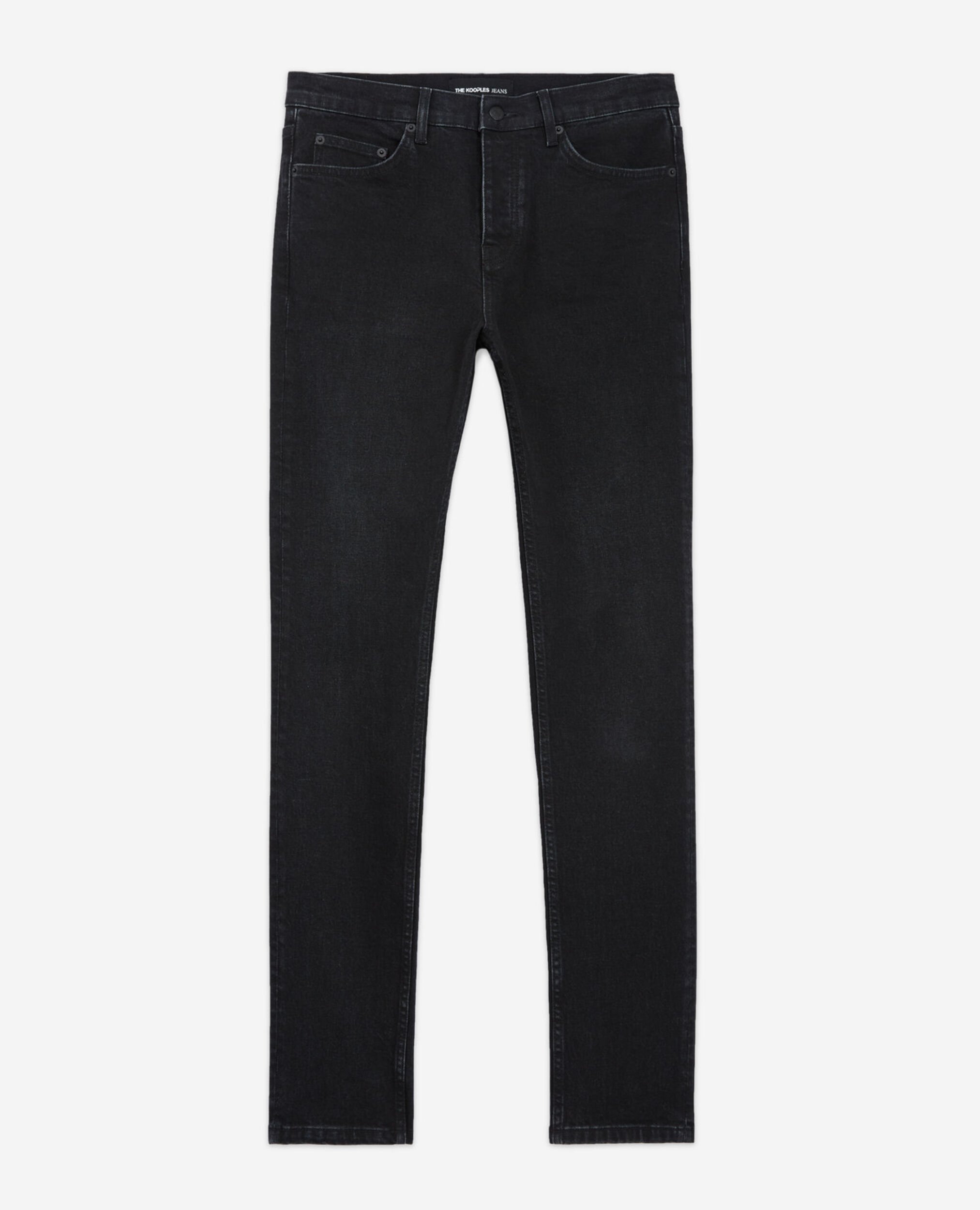 Schwarze Jeans Slim-Fit fünf Taschen, BLACK WASHED, hi-res image number null