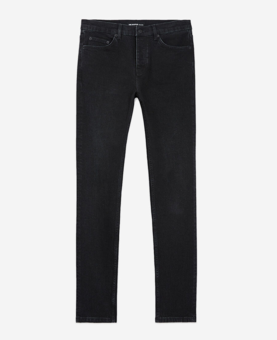 jean noir coupe slim à cinq poches
