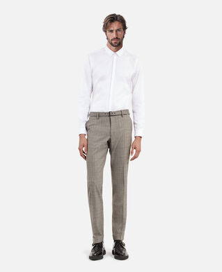 The Kooples HERREN BEIGE MELANGE anzughose aus wolle prince of wales beige