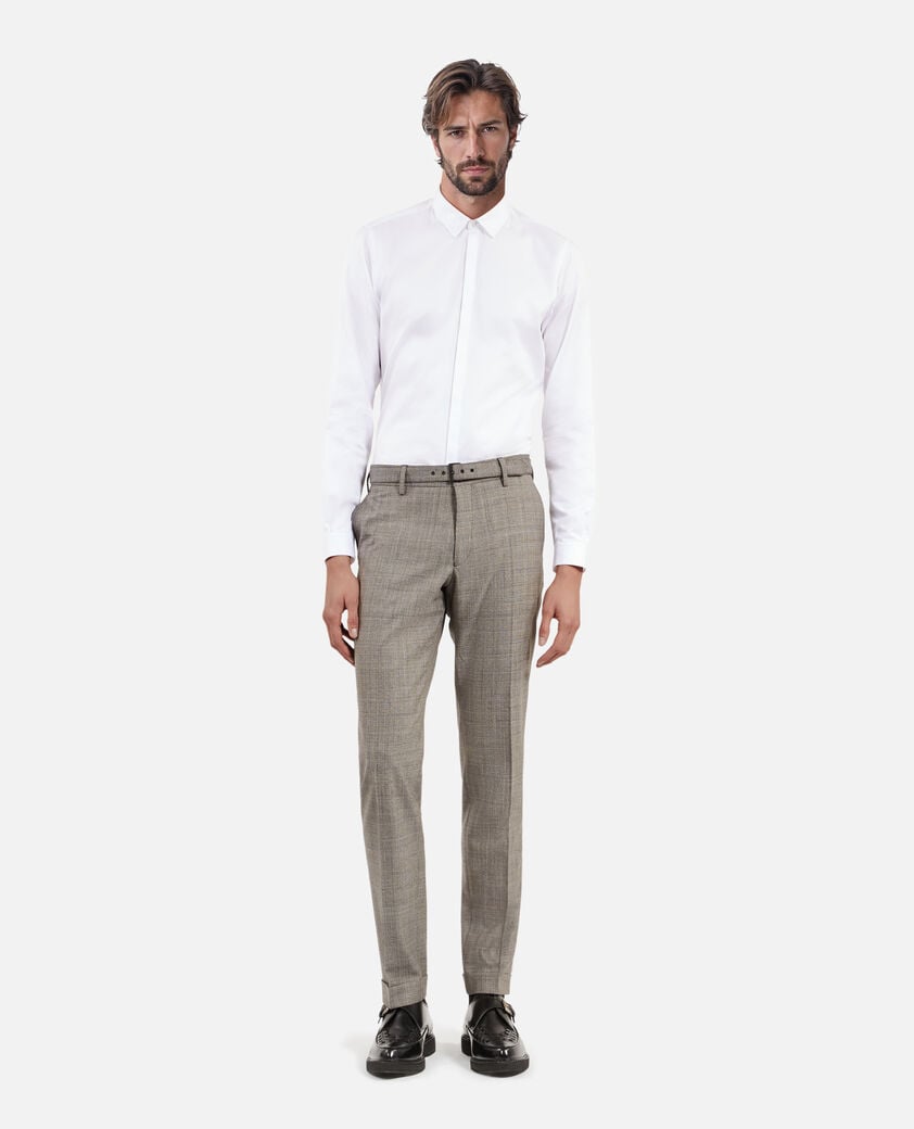 The Kooples HERREN BEIGE MELANGE anzughose aus wolle prince of wales beige