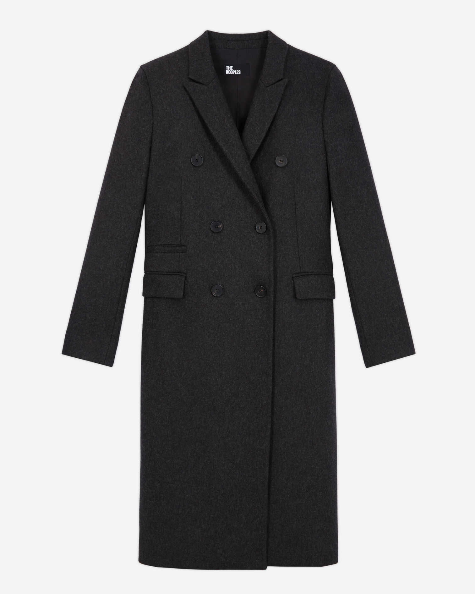 Gray wool coat, GREY, hi-res image number null