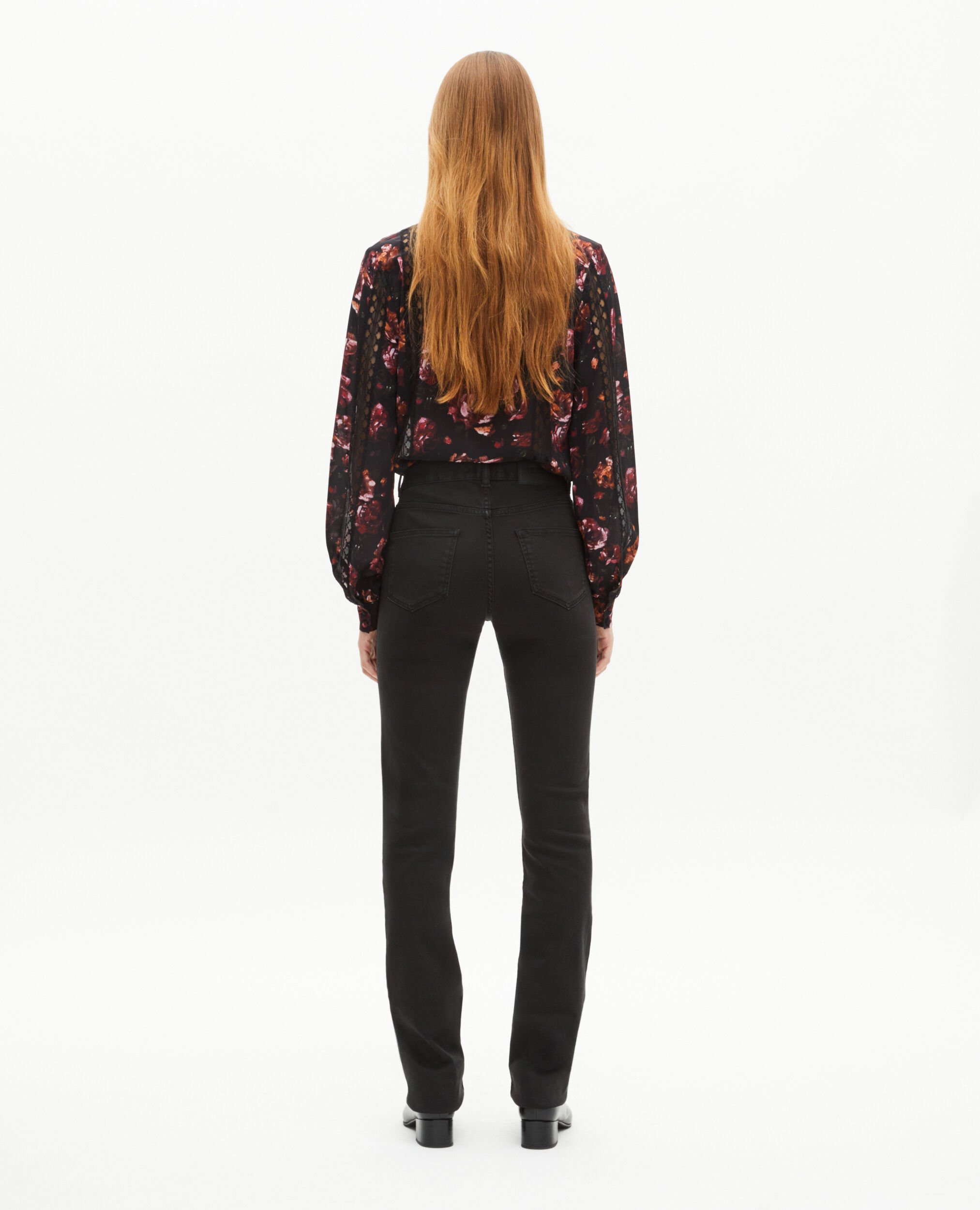 Black long slim jeans, BLACK, hi-res image number null