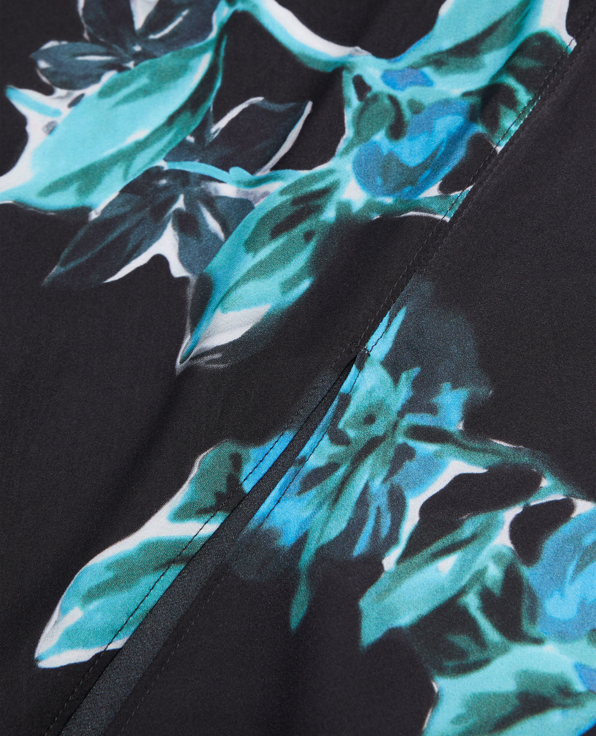 Long printed skirt, BLACK BLUE, hi-res image number null