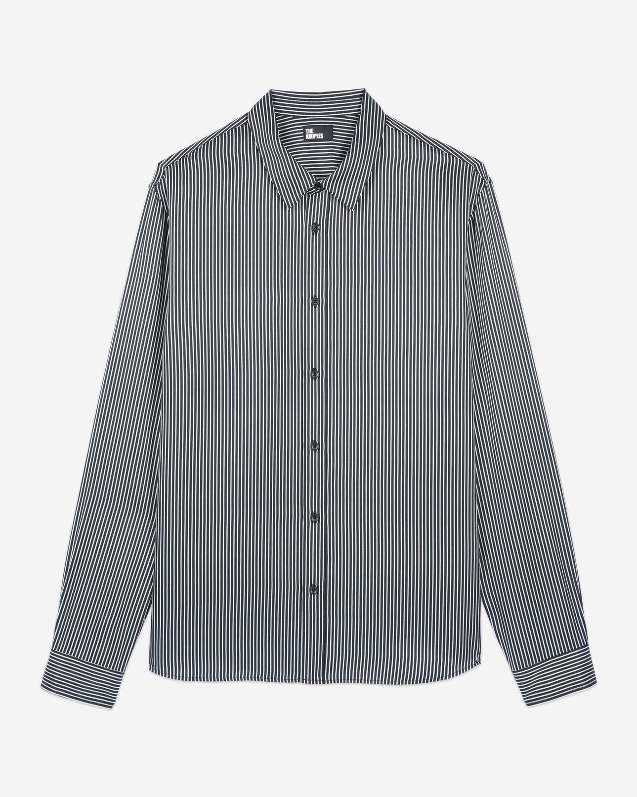 The Kooples HERREN BLACK WHITE schwarz-weißes hemd mit streifen