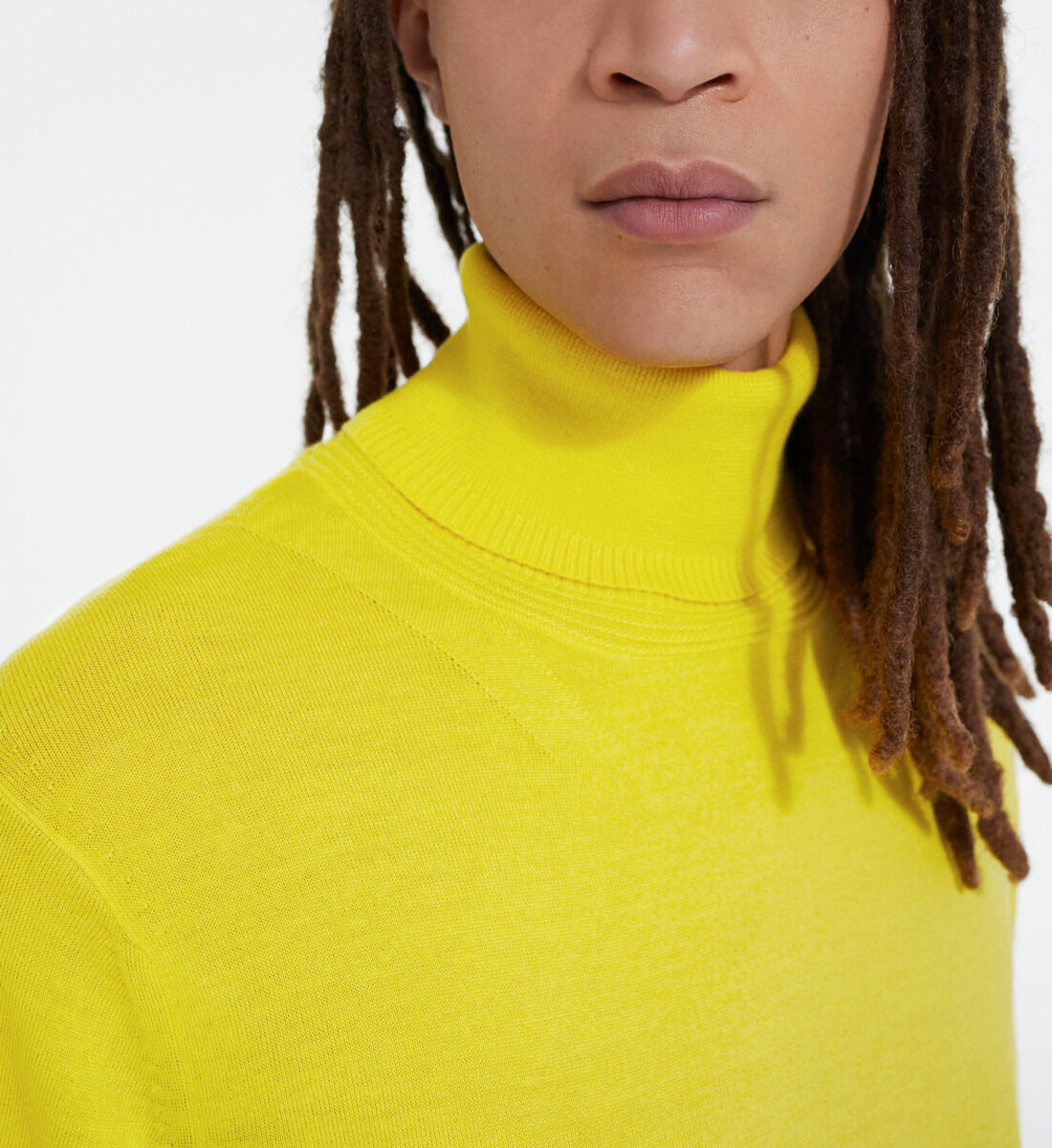 Neon yellow roll neck sale