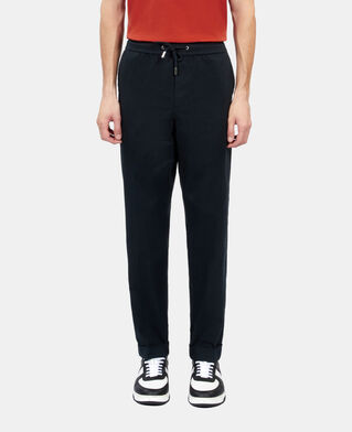 The Kooples MEN NAVY navy blue cotton trousers