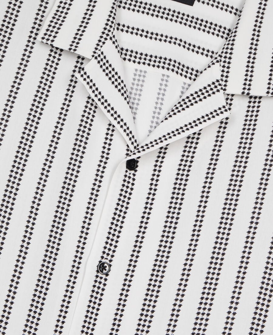The Kooples H ECRU BLACK short-sleeved printed shirt