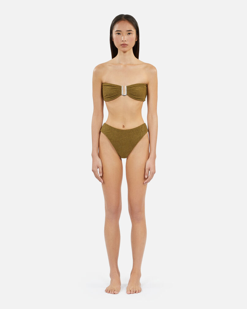 The Kooples FEMME KAKI bas de maillot de bain the kooples x luz échancré kaki