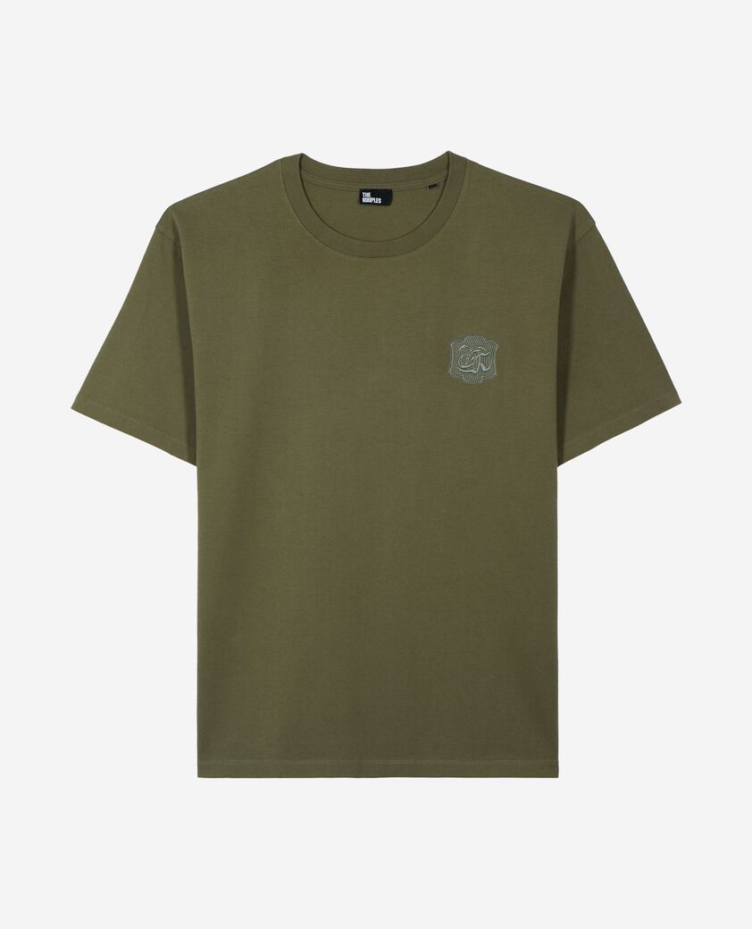 The Kooples HOMME FORET t-shirt avec blason the kooples kaki