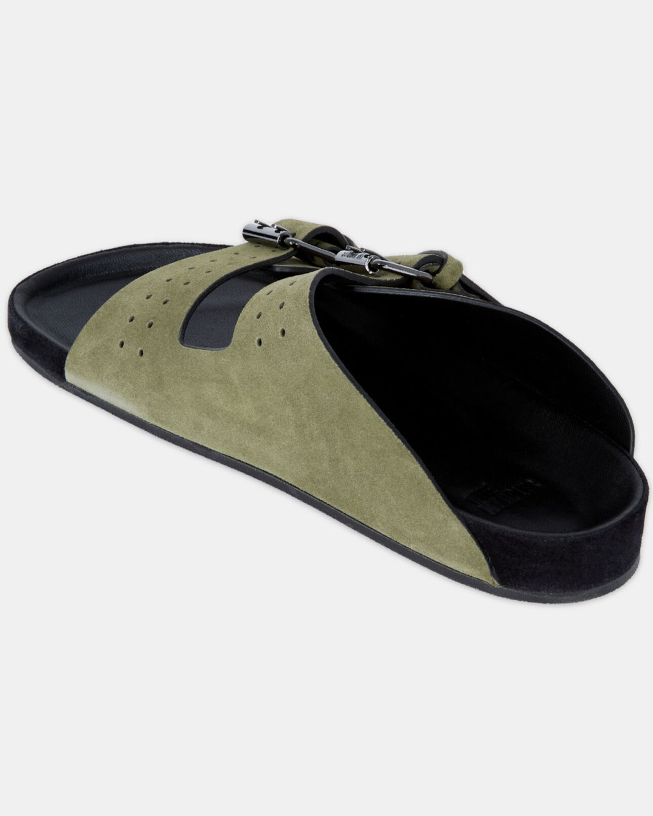 The Kooples HOMME KAKI sandales en cuir kaki