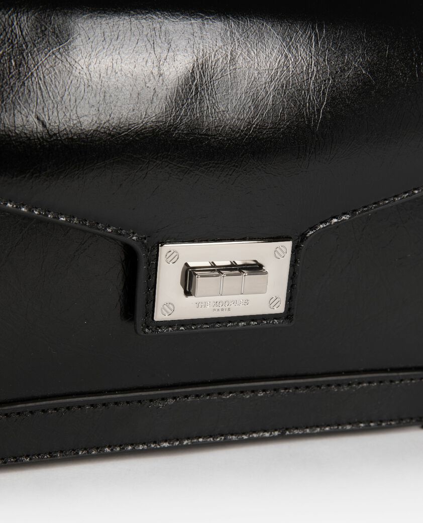 The Kooples WOMEN BLACK emily small bag in black leather