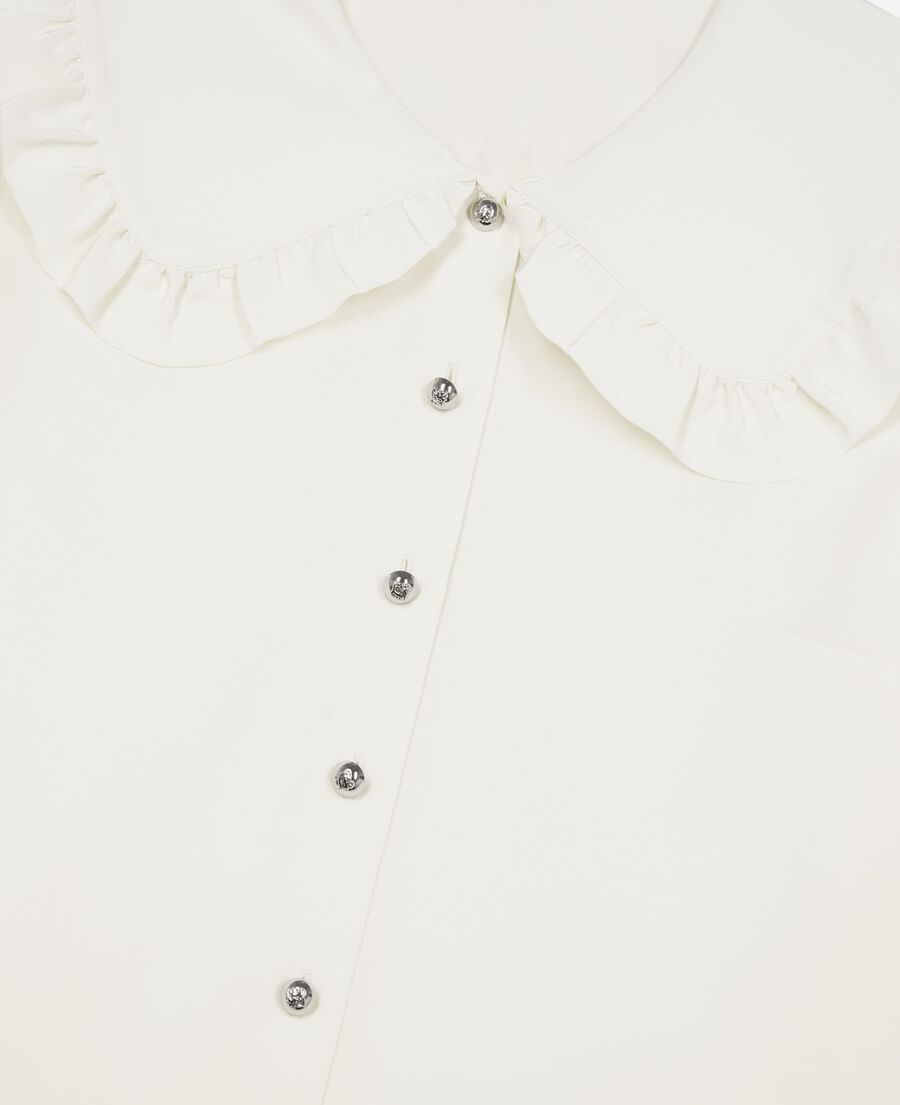 The Kooples F LIGHT BEIGE unbleached silk shirt