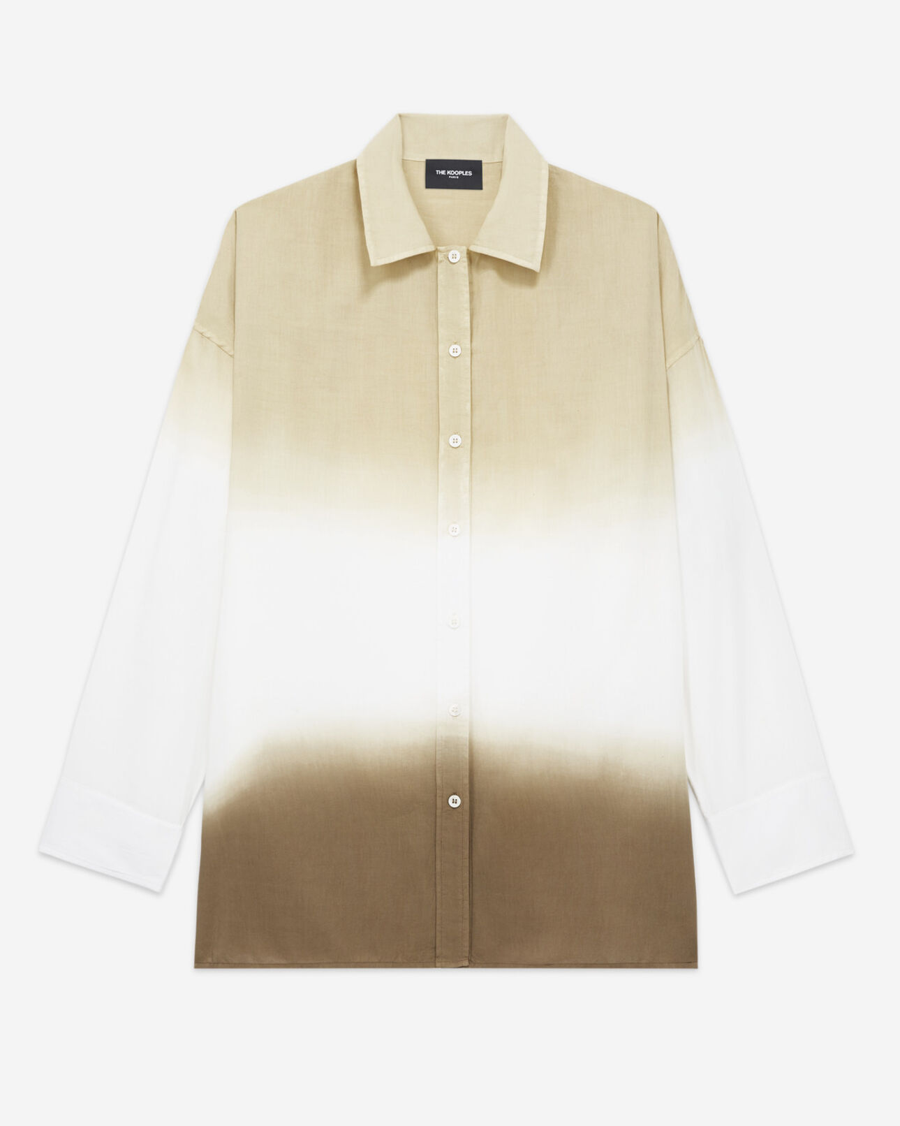 The Kooples FEMME KAKI chemise coton effet tie - dye kaki