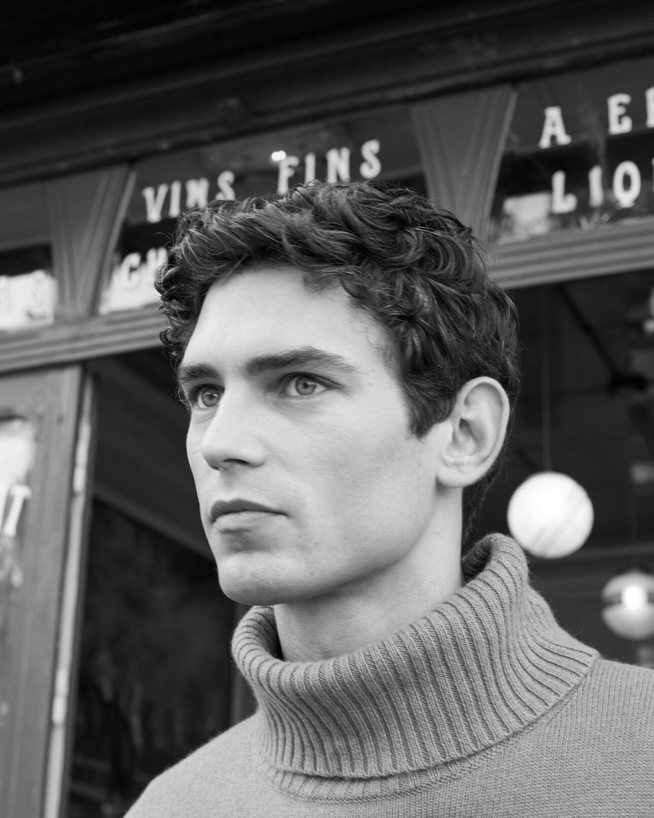 The Kooples HOMME BEIGE pull laine cachemire beige col roulé