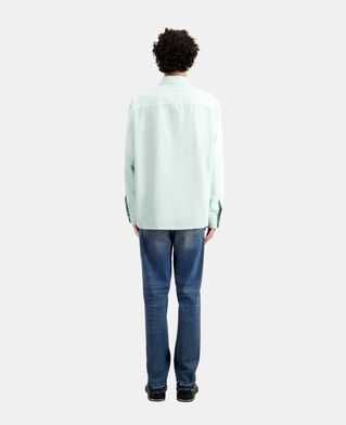 The Kooples H OCEAN green denim overshirt