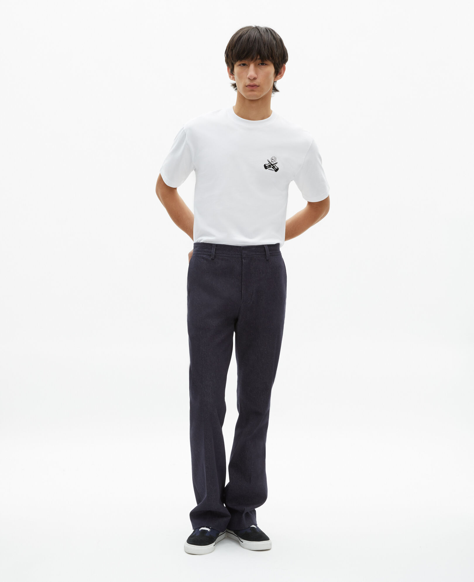 The Kooples MEN WHITE white t-shirt with flocking